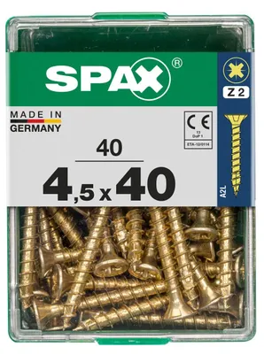 Produktbild von Spax Universalschrauben 4.5 x 40 mm PZ 2 - 40 Stk.