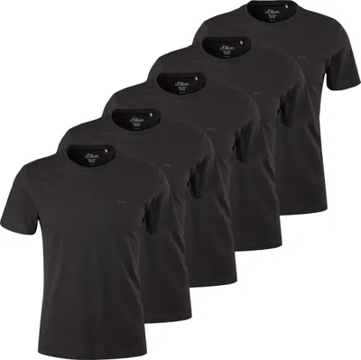Produktbild von s.Oliver 5er Pack Basic T-Shirt Weiche Jersey Qualität, Vielseitig kombinierbares Basic, Klassischer Look