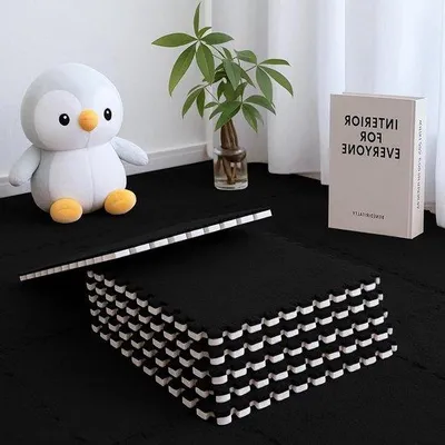 Productafbeelding van Zachte Interlock Schuimvloertegels voor Woonkamer en Slaapkamer, 12 Stuks, 30x30 cm, Ideaal voor Speelruimtes en Kinderen