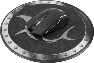 Produktbild von White Shark Minotaur, Schwarz, Grau, Weiß, Muster, Gummi, Textil, Anti-Rutsch-Basis, Gaming-Mauspad