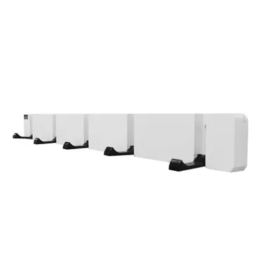 Produktbild von HOME DELUXE Garderobenleiste HOOK inkl. 5 Haken und Magnete - Weiß | Wandgarderobe, Kleiderhaken, Garderobe, Garderobenhaken