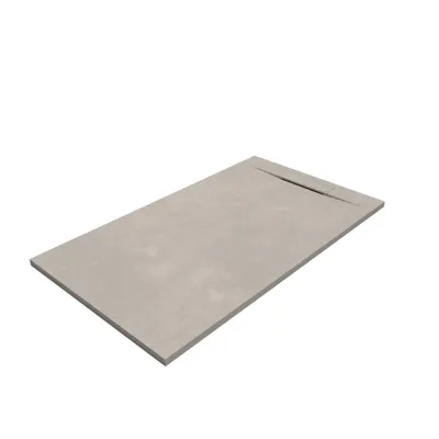 Produktbild von SANYCCES SIENA Rechteckige Duschwanne SanyDur Gel Coat 140 x 80 cm, Concrete light