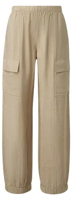 Produktbild von s.Oliver Wide Leg Hose Relaxed Fit aus glänzendem Viskose-Crêpe mit Cargotaschen, Tunnelzug und Gummizugsaum
