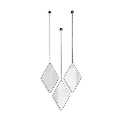 Produktbild von 358777-040 - DIMA Rautenförmige Spiegel, 3er Set, schwarz