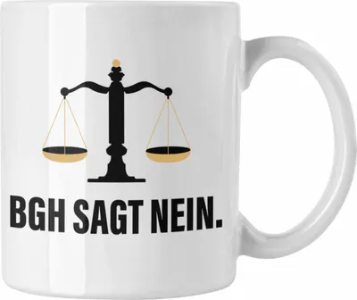 Produktbild von Trendation - Jura Geschenk Tasse mit Spruch für Jurist Juristin Geschenkideen Lustig für Examen Staatsexam (Weiß)