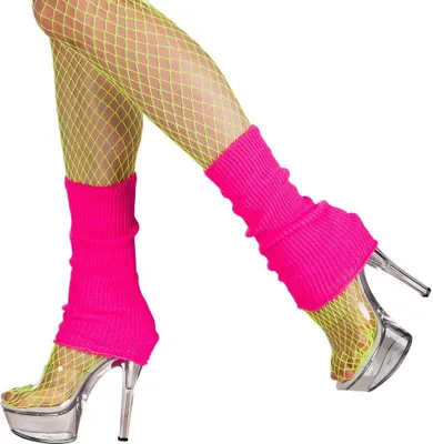 Produktbild von Retro-Beinstulpen neon-pink - Fasching Karneval
