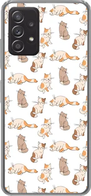 Produktbild von MuchoWow® Handyhülle Schutzhülle Hülle für Telefoonhoesje Samsung Galaxy A33 5G Muster - Katze - Kätzchen - Jungen - Mädchen - Kinder - Kinder Silikon Softcase Handy Hülle - Kartenhalter
