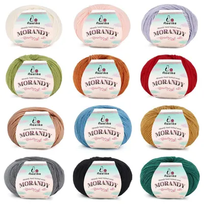 Immagine prodotto di Filato spesso per uncinetto e maglia | 12 gomitoli | 1800 metri | Set di filati multicolore | Cotone e acrilico morbidi