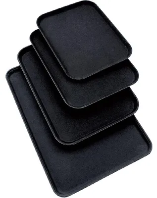 Produktbild von Tablett, mit rutschhemmender Oberfläche, schwarz, 65 x 45 cm (BxT)