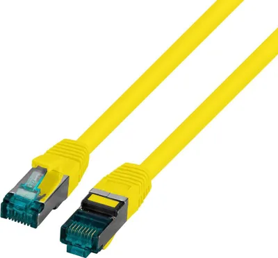 Produktbild von Patchkabel RJ45 S/FTP Kat. 6A LSZH gelb 0,15m