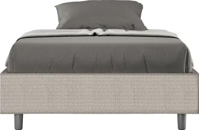Produktbild von ITYHOME - Gepolstertes Bett ohne Lattenrost 120x210 mit Stoffbezug Labirinto 1 Weiß Azelia