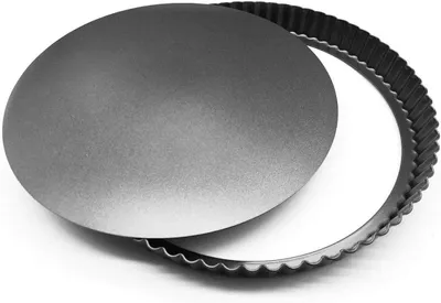 Produktbild von Tortenform mit Boden – Quicheform – Zum Selberbacken – Antihaftbeschichtung – 28 cm – Schwarz