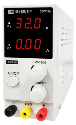 Produktbild von Labornetzgerät 0–30 V 0–10 A – digital einstellbares DC-Netzteil mit LED-Anzeige – Geregelte Stromversorgung für Labor, Werkstatt & Elektronik