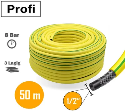 Produktbild von Profi Gartenschlauch 1/2 Zoll 50m gelb