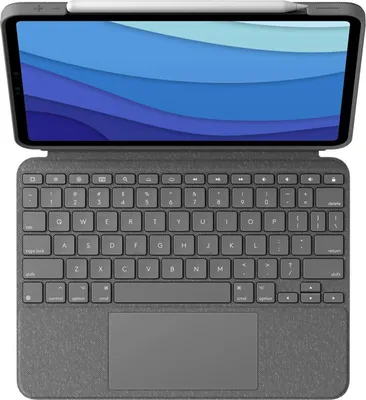 Immagine prodotto di Logitech Combo Touch - Tastiera e custodia folio - con trackpad - retroilluminata - Apple Smart connector - QWERTY - Tedesco - Grigio Oxford - per Apple iPad Pro da 11 pollici (1a generazione, 2a generazione, 3a generazione)