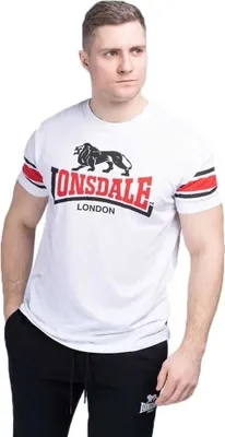 Image de T-Shirt hommes regular fit HEMPRIGGS White/Black/Red L Lonsdale