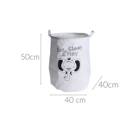 Obrázek produktu pro Úložný koš na hračky SAFARI s motivem slona, Ø 40 cm