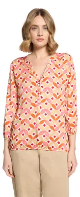 Produktbild von Cartoon Damen Casual-Bluse mit Muster 44, Cream/Rosé