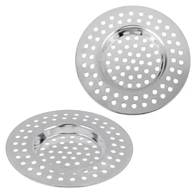 Produktbild von 2 Stück Edelstahl Spülbeckensiebe für Duschabläufe, Filter und Haarfänger