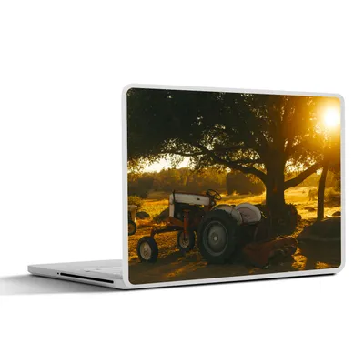 Produktbild von MuchoWow® Laptop Aufkleber Sticker Cover Traktor - Sonne - Baum - Landschaft 30x21 cm - Sticker für Laptop - Selbstklebend
