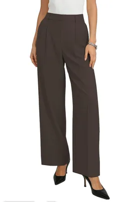 Produktbild von Elegante Lässige Weite Hose mit Hoher Taille und Taschen