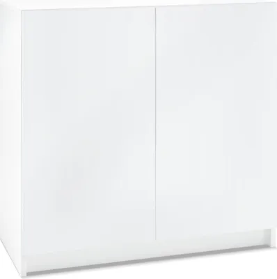 Produktbild von InnoFurn Kommode Elona, Büroschrank mit Soft-Close & Push-to-Open, Aktenschrank, Bürokommode, Home Office & Büro, Weiß matt (82 x 78 x 37 cm)