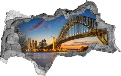Produktbild von Selbstklebender Loch-3D-Aufkleber 95x73 cm Skyline von Sydney