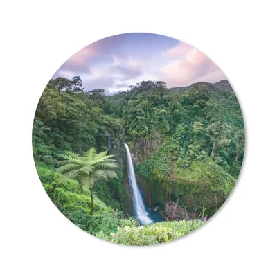 Produktbild von MuchoWow® Mauspad Mousepad Blick auf einen Wasserfall im fantastischen Regenwald in Costa Rica 20x20 cm - Mousepads - Maus Mat - Pad - Mausunterlage - Schreibtischmatte