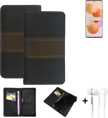 Produktbild von K-S-Trade Handyhülle + Kopfhörer kompatibel mit Xiaomi Civi Schutzhülle Walletcase Bookstyle Tasche Schutz Case Hülle Wallet Cover Kunstleder