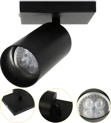 Produktbild von Jopassy Deckenstrahler LED Einbaustrahler Spots schwenkbar schwarz-matt GU10 Warmweiß Und zwar für wohnzimmer, küche und so weiter Einzelkopfstrahler