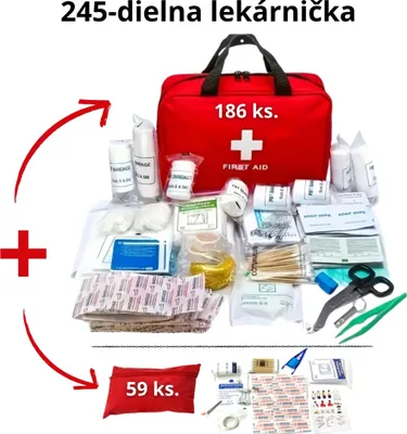 Obrázok produktu pre 245-dielna súprava prvej pomoci – nepremokavá taška na núdzové zásoby pre outdoor, kemping & cestovanie