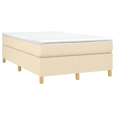 Produktbild von Boxspringbett mit Matratze Creme 120x190 cm Stoff