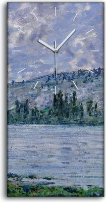 Produktbild von Küche Wohnzimmer Wand Leinwand Uhr 30x60 Die Seine und die Chaantemesle 1880 - weiße Hände