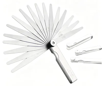 Produktbild von Fühllehre 17 Messer, 0,02-1,00 mm, Edelstahl, für Ventilsitze