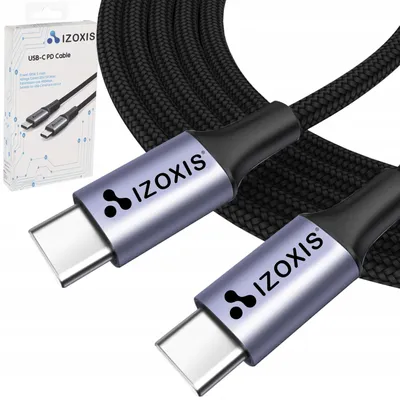 Produktbild von USB Typ-C PD Kabel, 2m Izoxis 18927 Schwarz