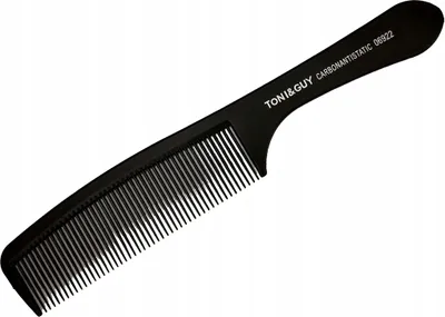 Produktbild von Toni & Guy Haarkamm, karbonisierte Faser, bruchsicher, flexibel, sehr leicht, schwarz, 20 x 3,5 cm
