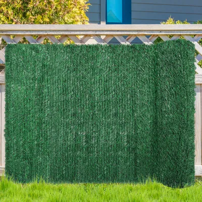 Produktbild von Künstliche Hecke Sichtschutzzaun 100x300cm Dunkelgrün Sichtschutzmatte für Balkon, Garten und Terrasse | Zaun Sichtschutz Balkonsichtschutz Lärmschutz
