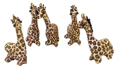 Produktbild von Handgefertigte Sandtiere aus Stoff – ca. 7 cm, Modell:Giraffe