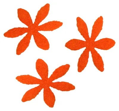 Filz Blüten, Streudeko orange