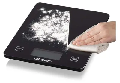 Produktbild von Cloer 6870, Elektronische Küchenwaage, 10 kg, 5 g, Schwarz, Glas, Arbeitsplatte
