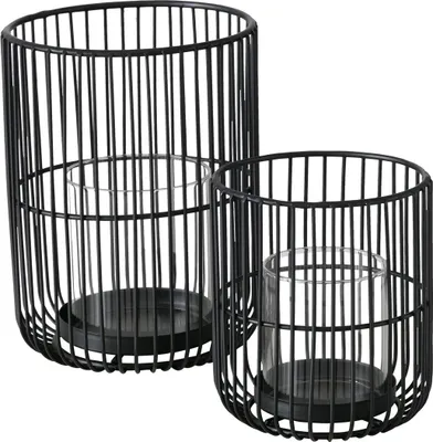 Produktbild von Metalllaterne mit Glaseinsatz 14 - 20 cm CINDY