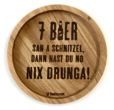 Produktbild von Witzige Holzuntersetzer "7 Bier"