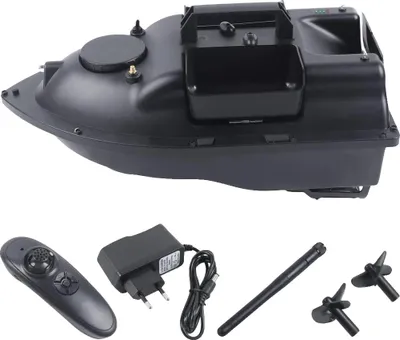 Produktbild von Angelköderboot, 2 kg Tragfähigkeit, 500 m Steuerreichweite, ABS-Material, schwarz