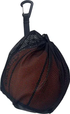 Image de Sac de sport en filet avec fermeture à sangle - pour le basket-ball, le volley-ball et le football - 16 L - noir - tissu en filet