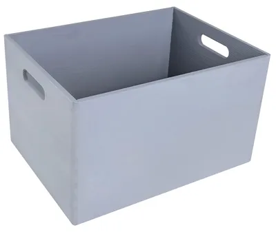 Productafbeelding van Creative Deco XXL Grote Platte Houten Krat-Doos Kist Grijs, 39x29x23 cm
