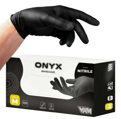 Obrázok produktu pre Nitrilové rukavice čierne bez púdru - XL - 100 kusov