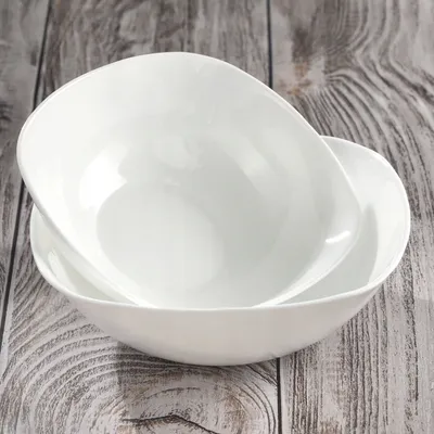 Produktbild von KADAX Salatschüsseln 'Bleia", Weiß Salatschale, 16,5 cm, 3-er Set Schale, Servieren von Gerichten