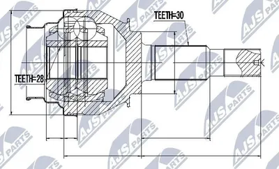 Produktbild von NTY Gelenksatz Antriebswelle Hinten Links Hinten Rechts für LEXUS IS II (GSE2, ALE2, USE2) NPZ-TY-095