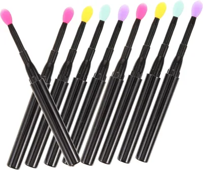 Produktbild von 12-teiliges Lippenpinsel-Set, Lidschattenapplikator, wiederverwendbare und tragbare Make-up-Werkzeuge für Frauen