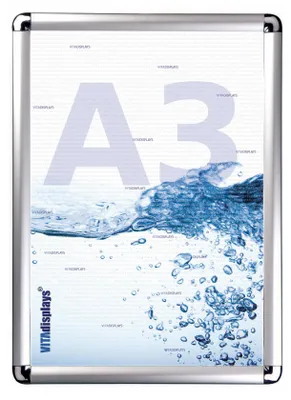 Klapprahmen DIN A3 silber, Aluminium, 25 mm, mit Schutzfolie